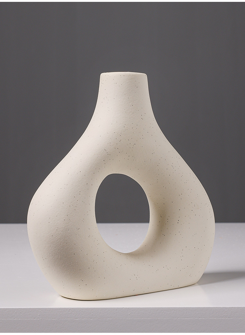 2025 Nordic Ins-style ceramic vase, creative living room flower arrangement, high-end artistic home decoration for hotels and homestays pic 10