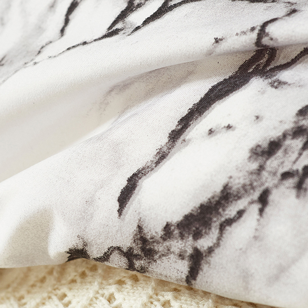 Amazon AliExpress wish Bedding: Marble-patterned solid plain quilt cover and bed sheet set of three or four pieces pic 6