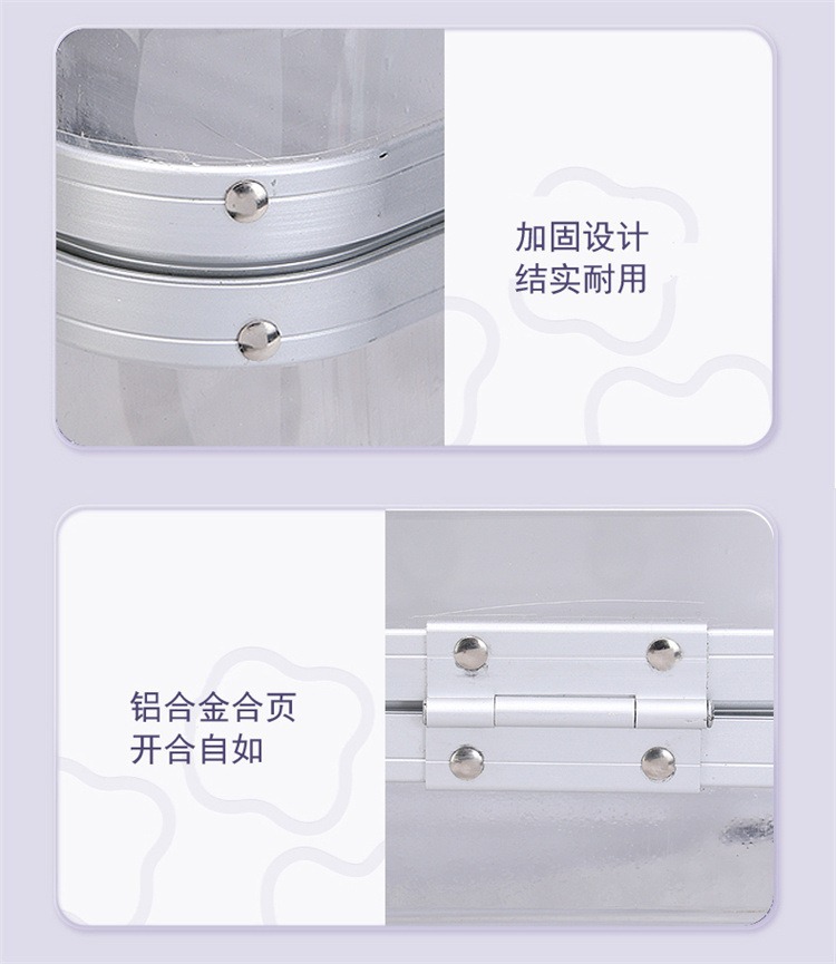 Large dog pet trolley case, large-capacity outboard case, portable fully transparent pet aviation case, cat takeout case pic 23