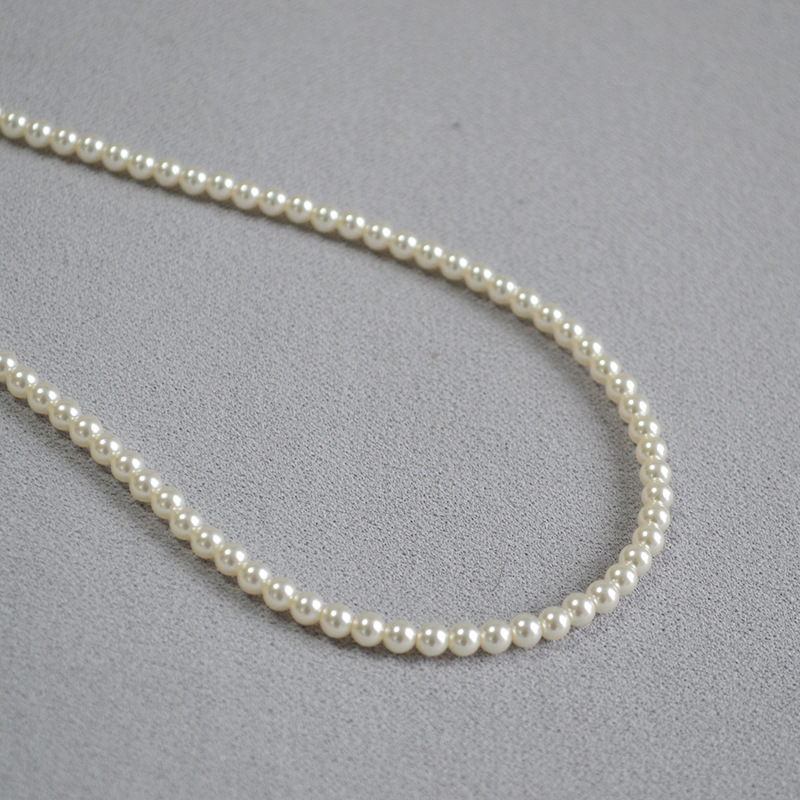 法式优雅高亮水晶人造仿珍珠650色号精致柔美简约叠带项链锁骨链详情6