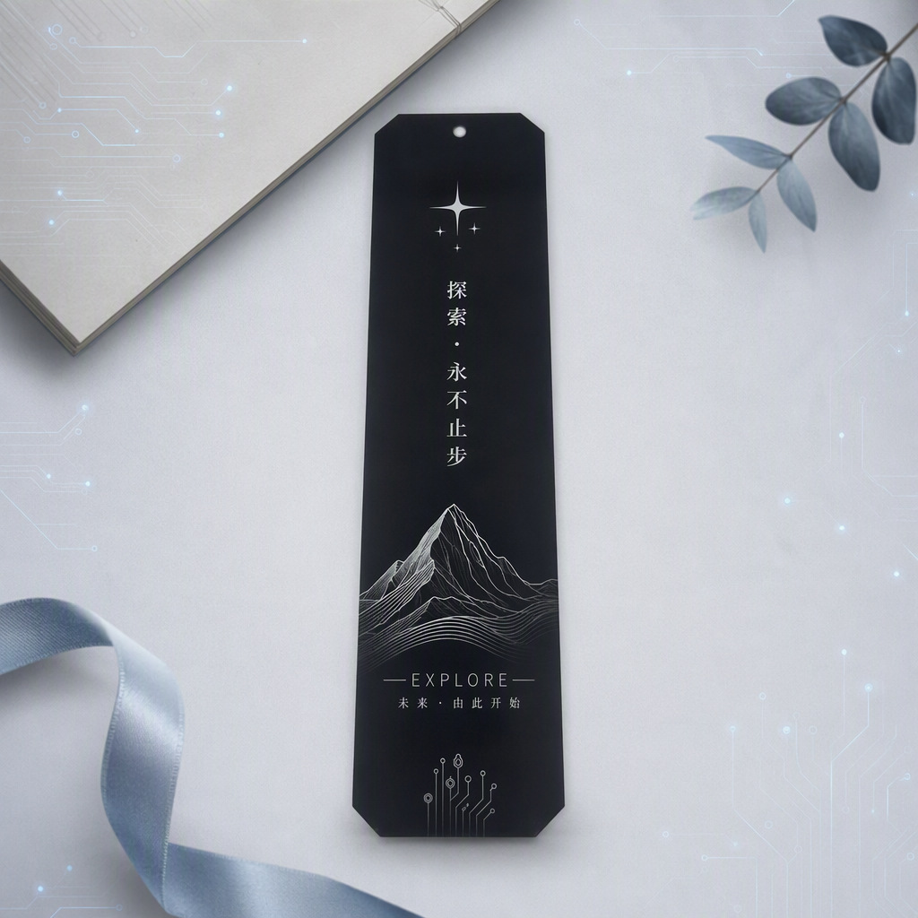 定制uv打印黑色亚克力ins古风诗词流苏书签毕业礼物书法国潮书签学生阅读标记饰物国风文创礼品礼盒款书页装饰留念小挂件详情6