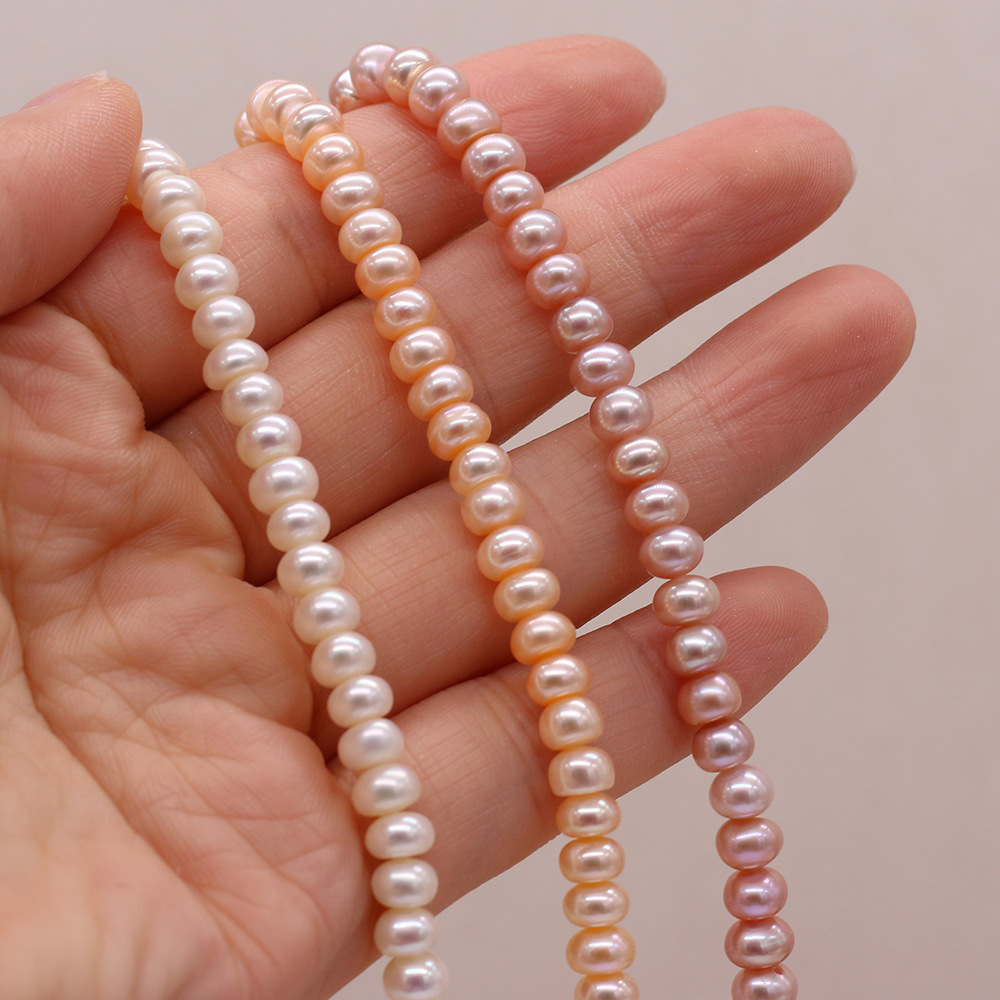 Natural freshwater pearl four-sided glossy pearl DIY jewelry accessories, handcrafted jewelry necklaces, wholesale and production pic 9