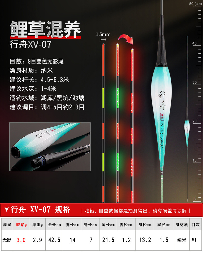 Luminous float bite hook color-changing float large object electronic float night fishing carp float super bright intelligent alarm fishing gear hard tail pic 46