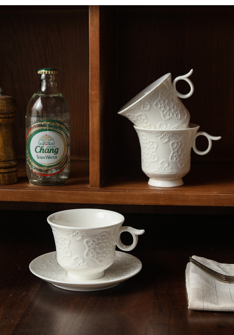 欧式精致浮雕陶瓷下午茶咖啡杯碟套装家用水杯早餐杯马克杯外贸详情15