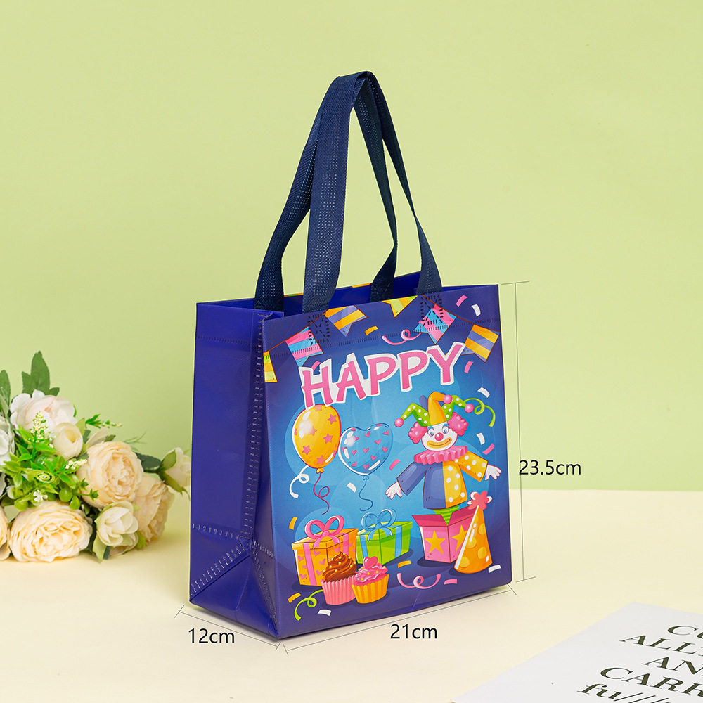 现货批发儿童便携购物袋 可爱卡通覆膜防水无纺布手提袋 伴手礼品袋无纺布袋详情37