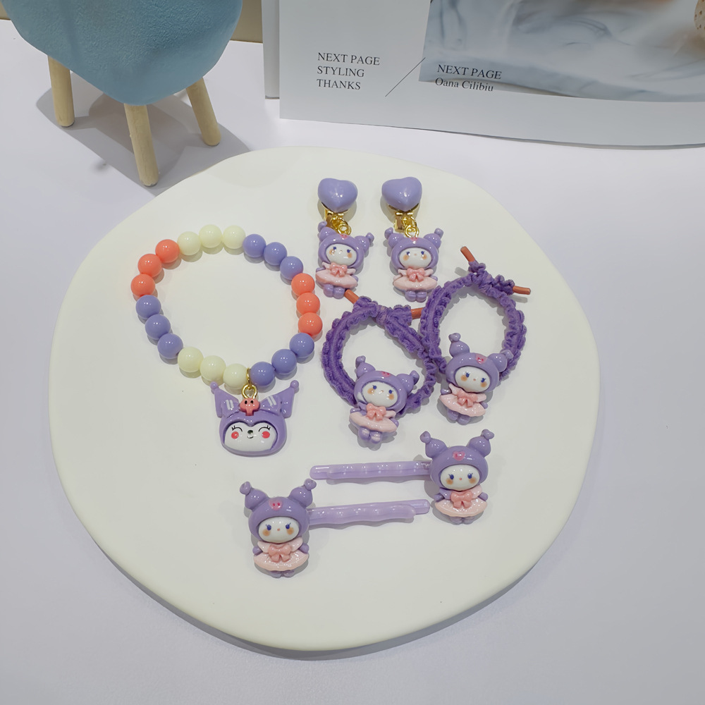 热卖儿童手链卡通库洛米礼盒女孩公主戒指女童生日礼物宝宝首饰盒详情20