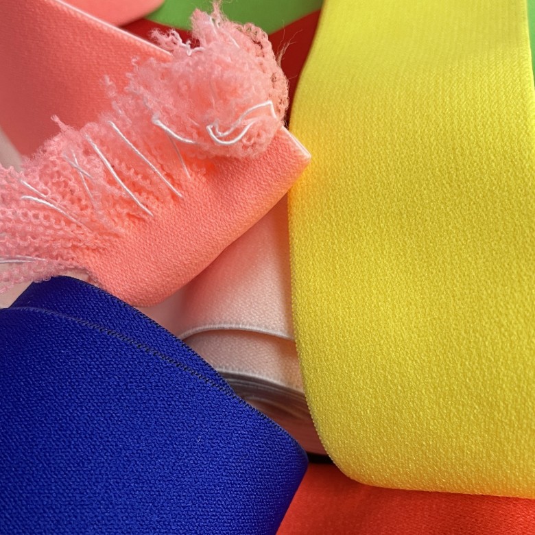 Colored elastic band, polyester latex rubber band, plain weave belt, elastic band accessories pic 7