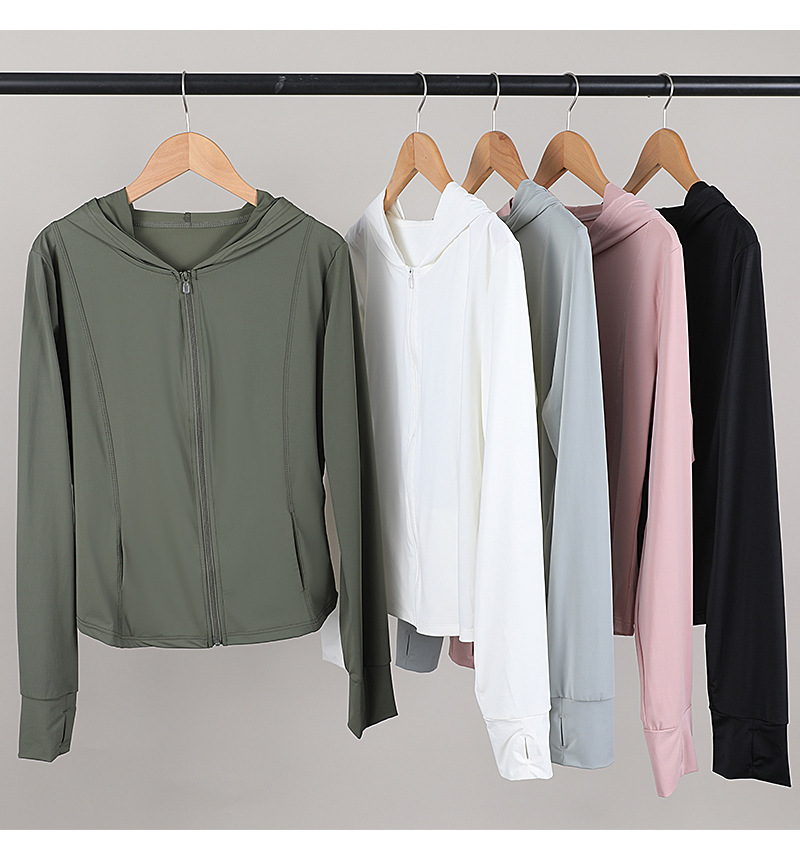 Summer new hooded thin sun-protective clothing, hiking, cycling, quick-drying outdoor fitness sun-protective clothing, ice-feel sun-protective jacket pic 5