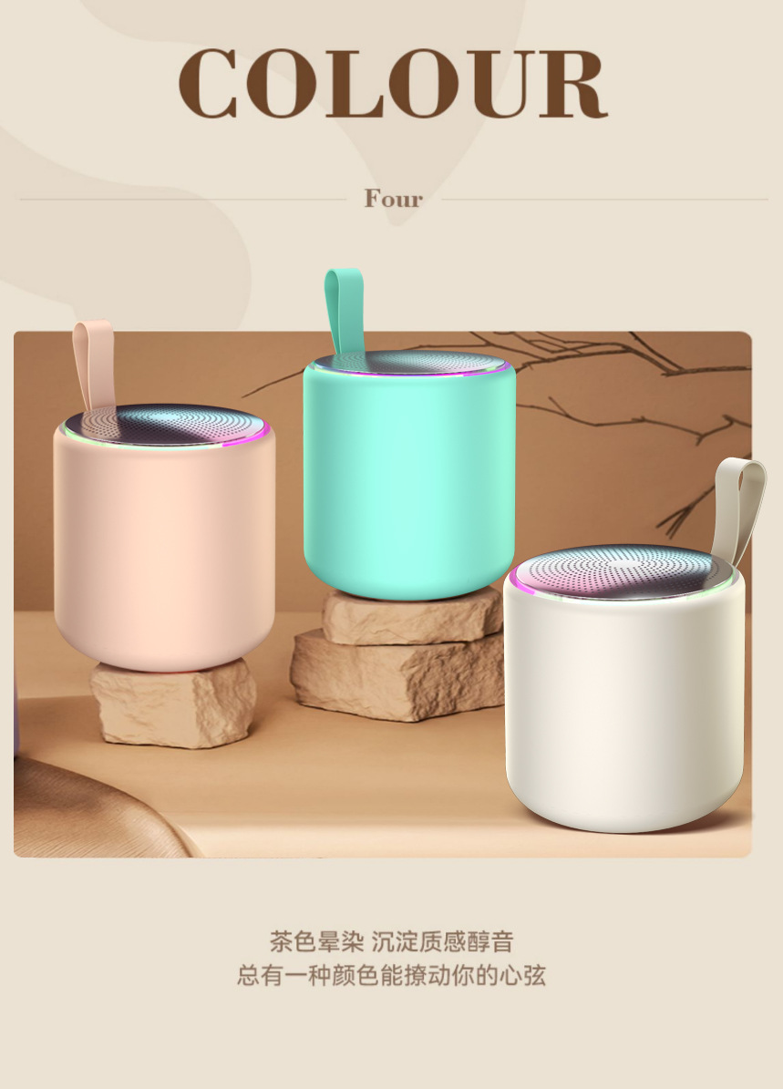 2025 New Bluetooth speaker, subwoofer, mini and fresh desktop speaker, high sound quality, portable for outdoor use pic 9