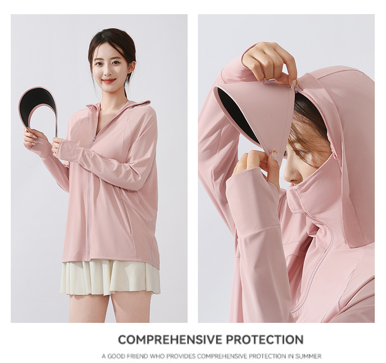 This is the same style of summer outdoor sun-protective clothing for both men and women. It is a loose and large-sized sun-protective garment with ice silk pic 28