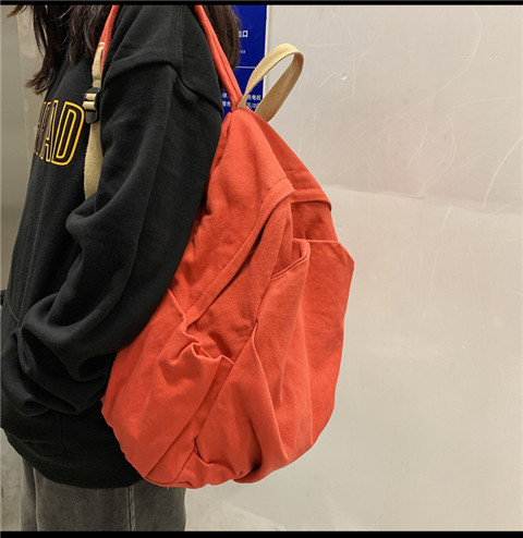书包女ins风复古森系帆布双肩包日系原宿高中大学生简约百搭背包详情22