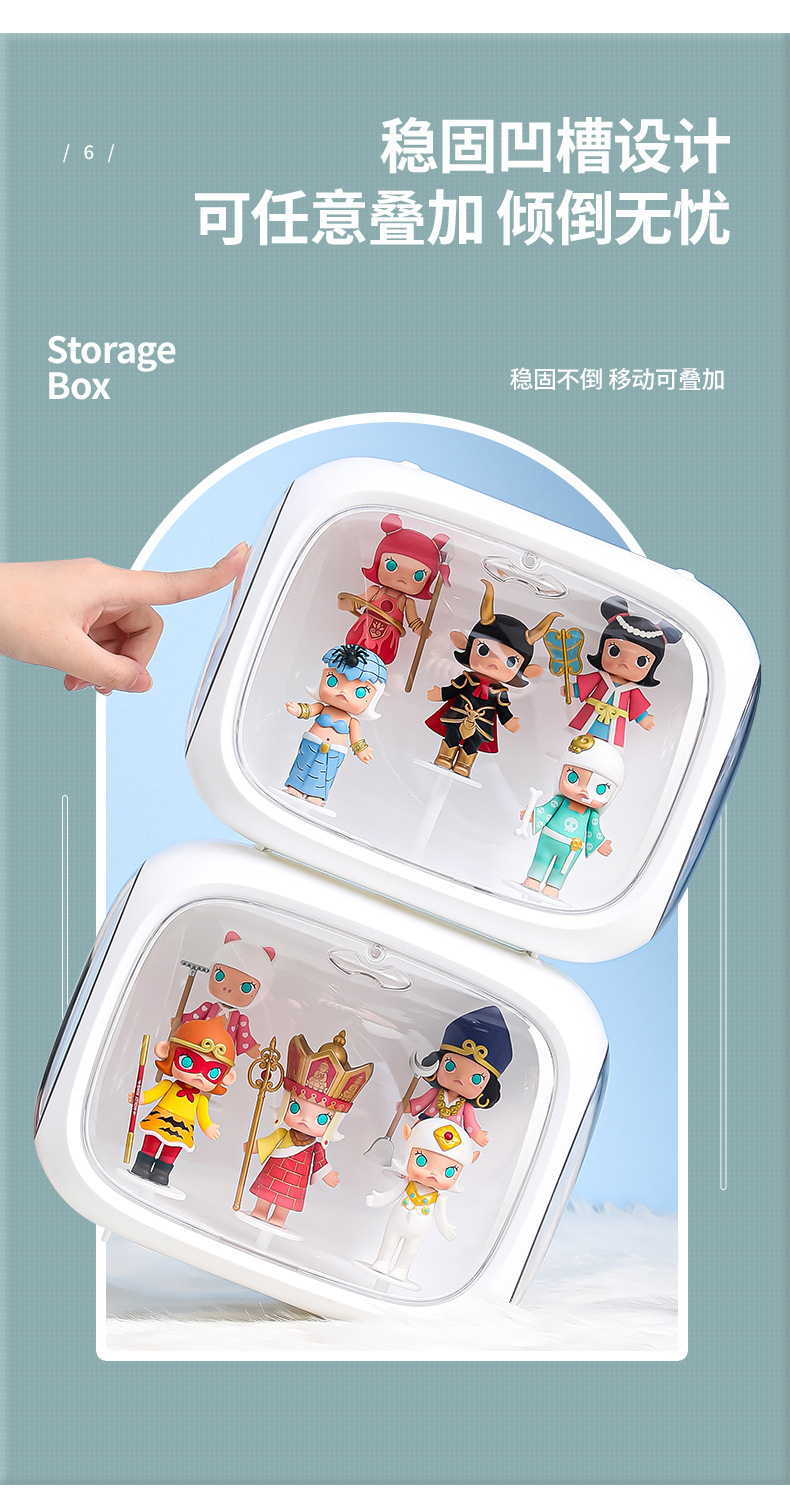 太空舱盲盒收纳盒泡泡玛特展示架透明亚克力盒子手办摆件防尘柜箱详情10