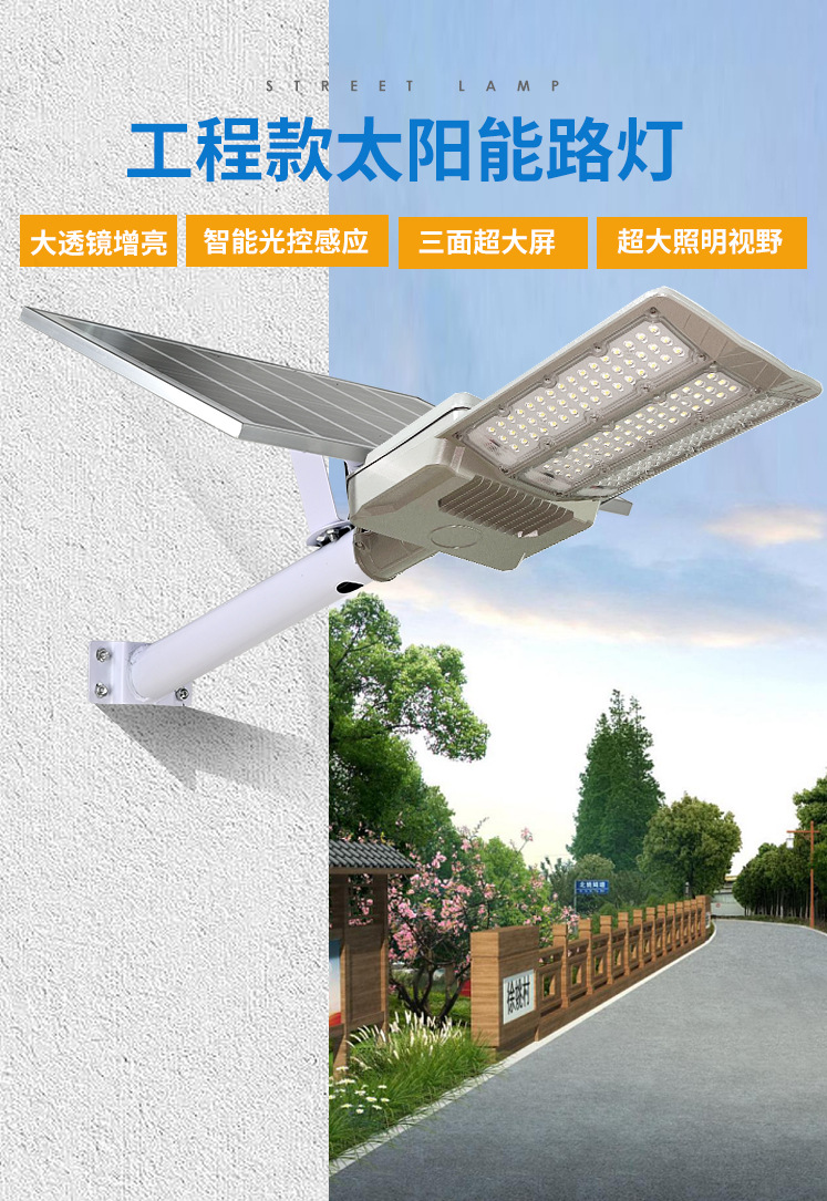 Solarlight新农村LED庭院壁灯户外照明家用工程太阳能路灯亮剑详情4