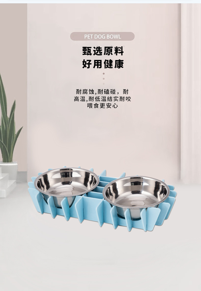 Cuencos para mascotas cuencos para gatos comedores para mascotas insertos de DIY cuencos dobles de acero inoxidable lavabo para perros lavabo para gatos pic 3