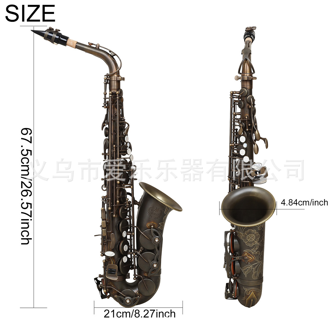 Matte alto saxophone E-flat retro saxophone complete set for adult beginners, professional saxophone cross-border wholesale pic 5