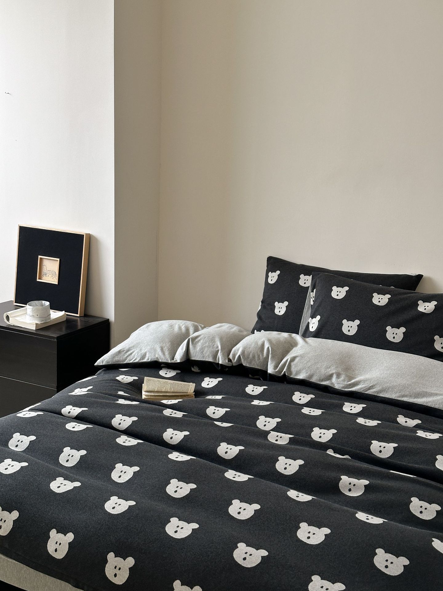 2025 Thickened knitted jacquard Class a all-cotton jacquard knitted cotton four-piece set, Tianzhu cotton Bear Naked Sleeping Quilt cover pic 3