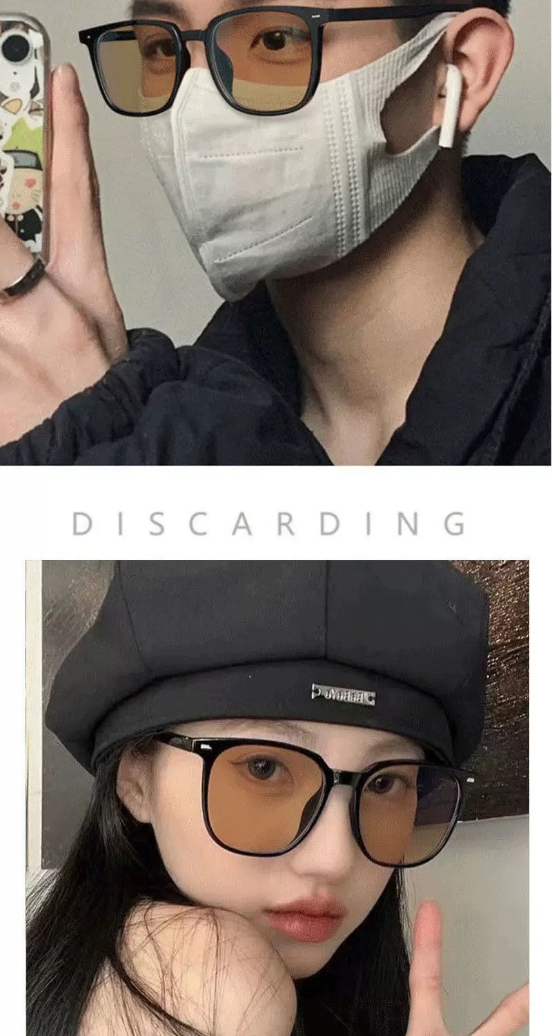 防蓝光辐射眼镜近视男款黑框眼镜变色镜片男女同款韩版潮大脸显瘦详情14