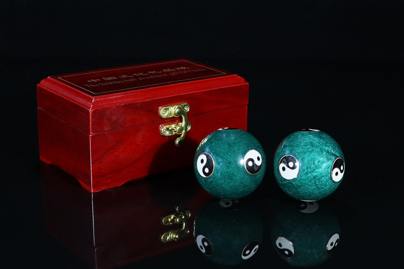 Cross-border foreign trade Beijing Jingtai LAN handball craft gifts, cloisonne enamel low-temperature hand-rotating ringtone massage fitness balls pic 25