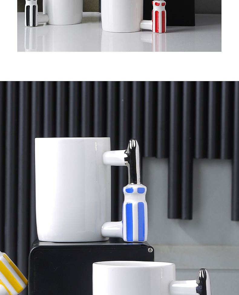 Creative ceramic tool cups, screwdriver handle cups, interesting and innovative cross-border exclusive festival gift boxes pic 16