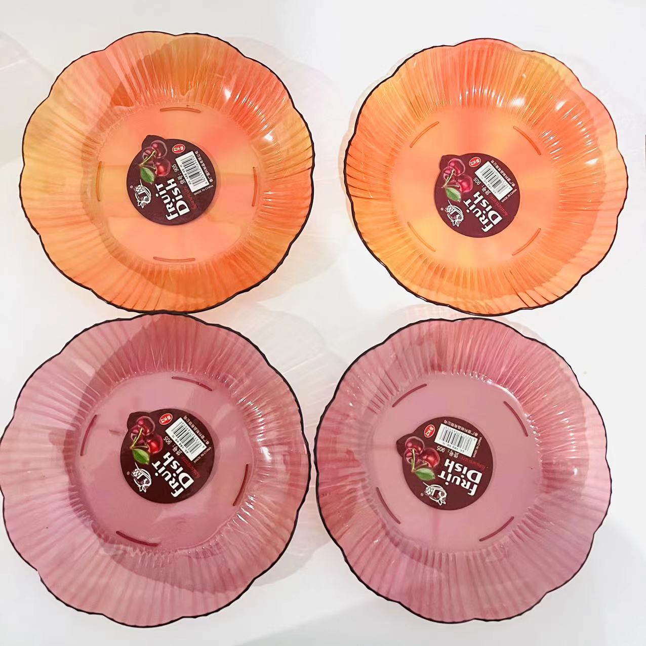 0938 Fruit plate, transparent candy plate, snack plate, plastic plate, new style plate, new ingredient plate wholesale, 1 yuan, 2 yuan pic 3