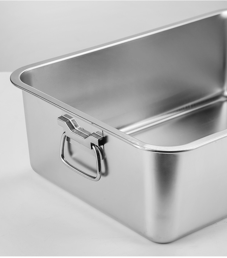 不锈钢方盆加深加厚不锈钢方盘带盖方形不锈钢猫砂盆餐厅蒸饭盘详情19