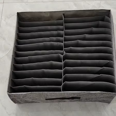 Double-row pants storage box, home clothes organizing box, wardrobe compartments for clothes storage, drawer layering magic tool pic 6