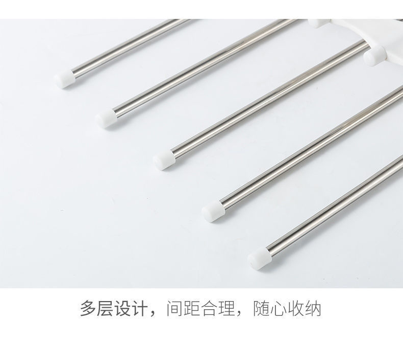 跨境伸缩裤架折叠多功能多层裤架家用魔术收纳不锈钢洗护衣物晾晒详情13