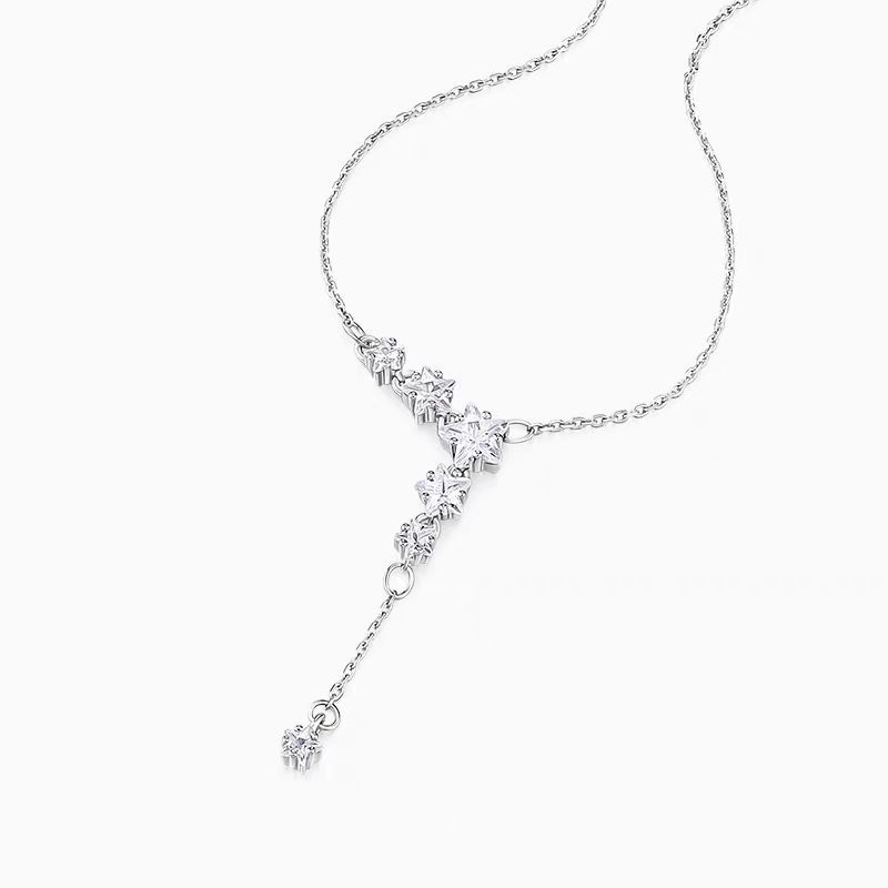 银贝S925纯银满天星项链女气质设计锁骨链流星雨颈链饰品轻奢风详情7