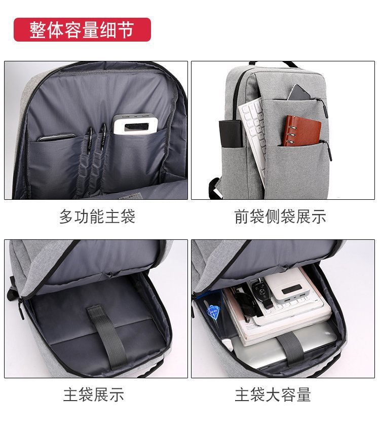 Cross-border 2026 New Business backpack, usb charging Schoolbag, travel waterproof laptop bag, backpack pic 5