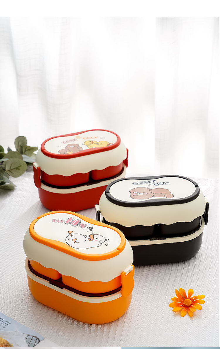 饭盒可微波炉加热学生专用便当盒上班族便当分格日式多层餐盒套装详情15