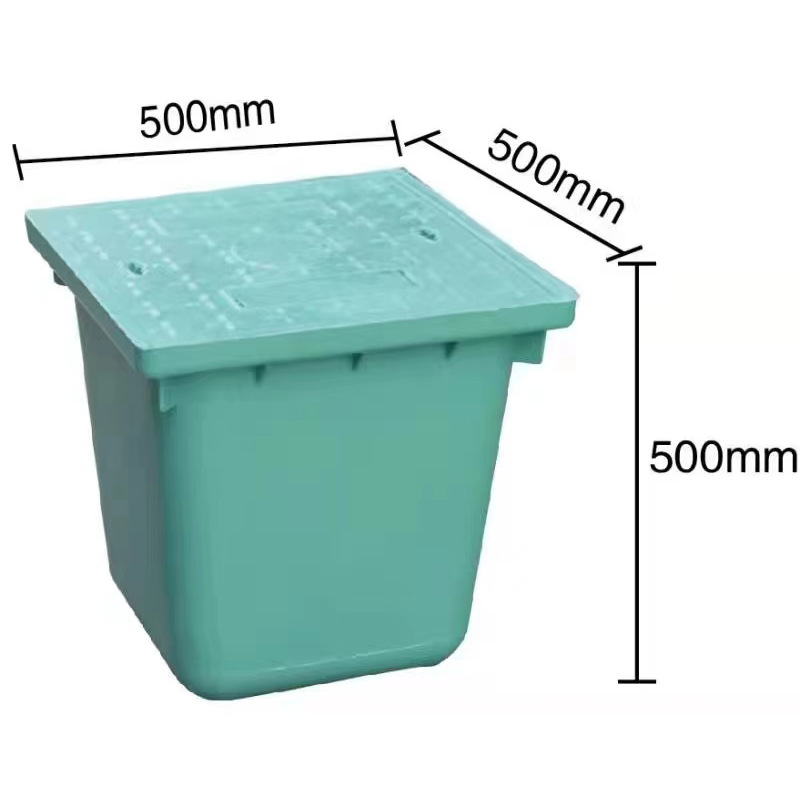 Integrated wiring well, PE plastic weak current well, finished power well cover, street lamp well, square SMC handhole well pic 12