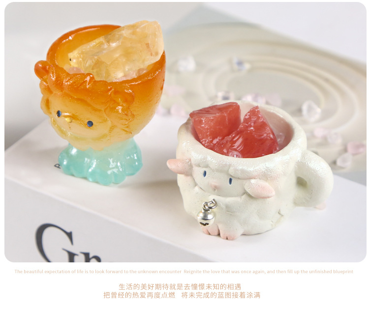 New zodiac blind box cartoon creative design, crystal decorative items, desktop resin handicrafts blind box pic 20
