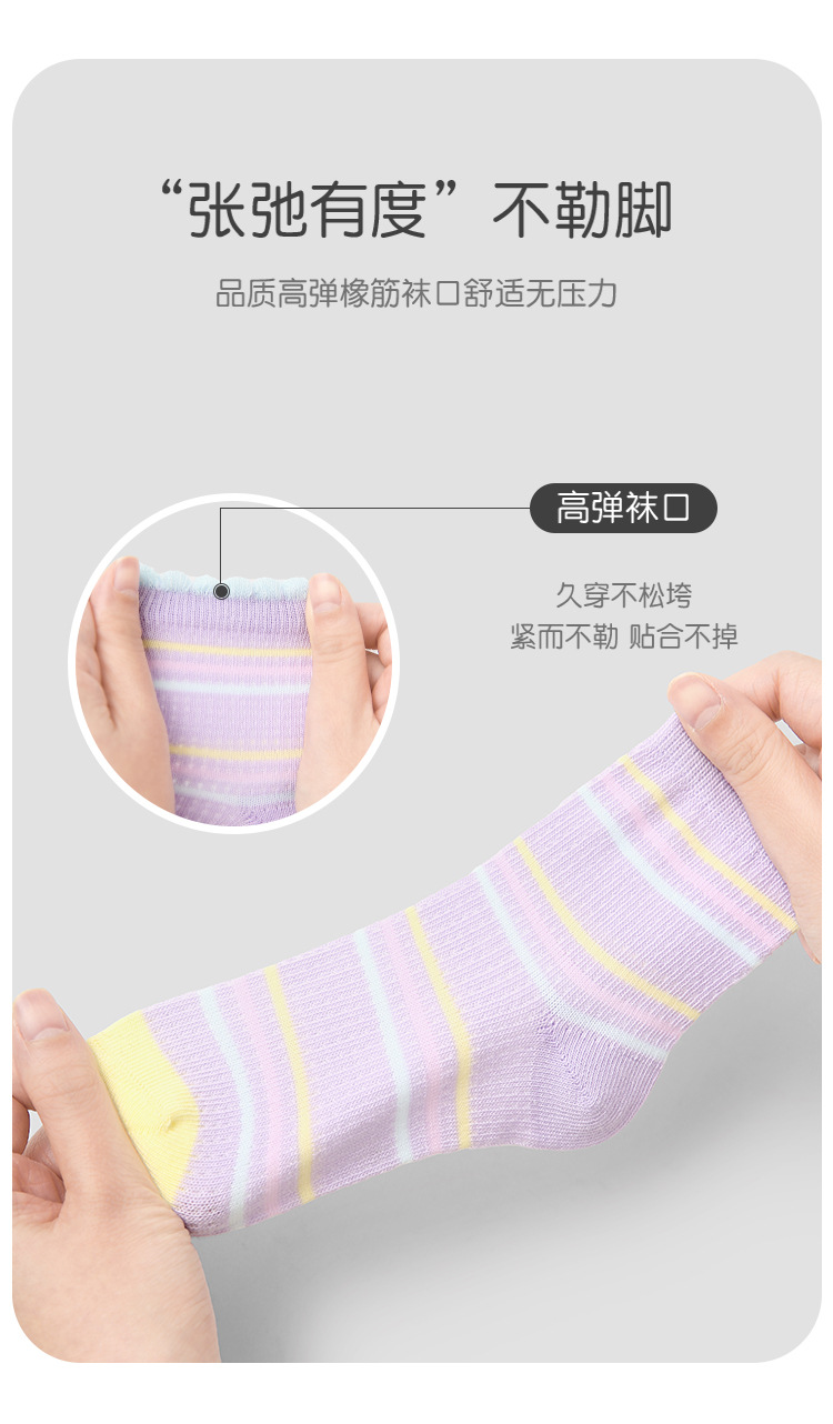 1909儿童袜子批发2025春夏薄款可爱公主网眼袜棉无骨花边女童袜子详情6