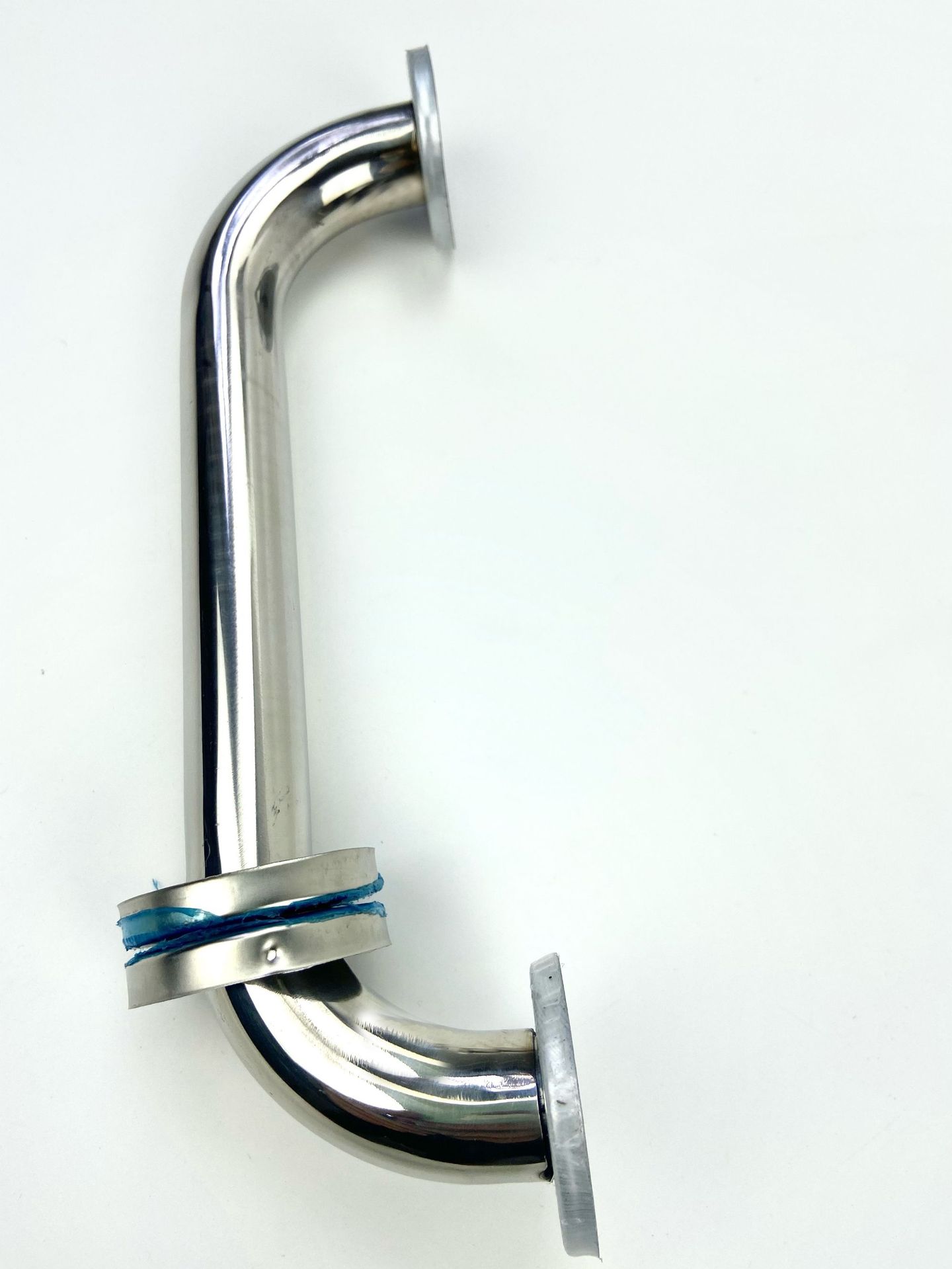 Factory wholesale thickened glass door elbow handles, security door wooden door handles, polished simple stainless steel handles pic 14