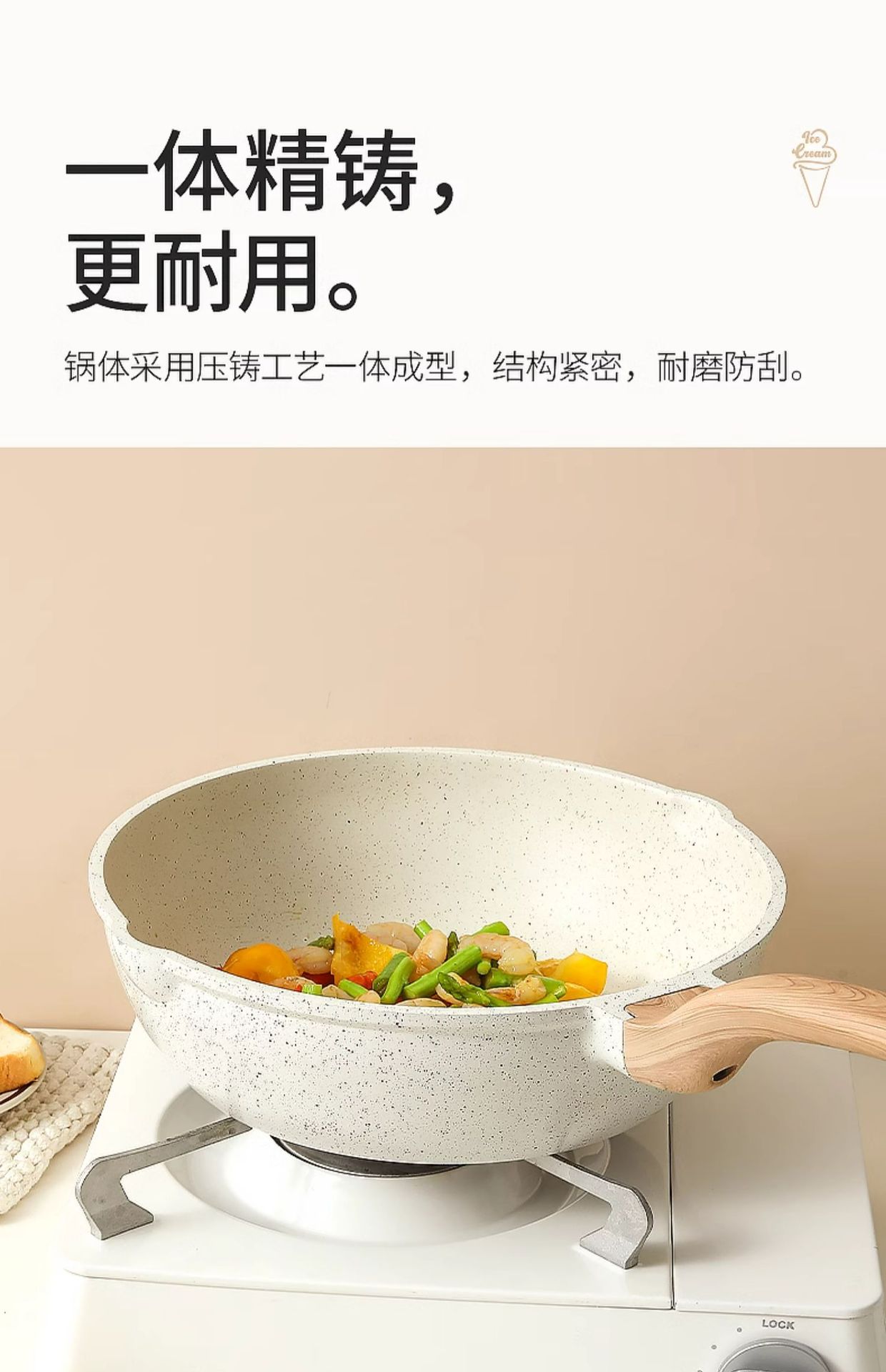 A set of non-stick marble and granite cookware, including soup POTS, stewing POTS, frying POTS, stir-frying POTS, milk POTS, and POTS for frying, stir-frying, steaming and boiling pic 13