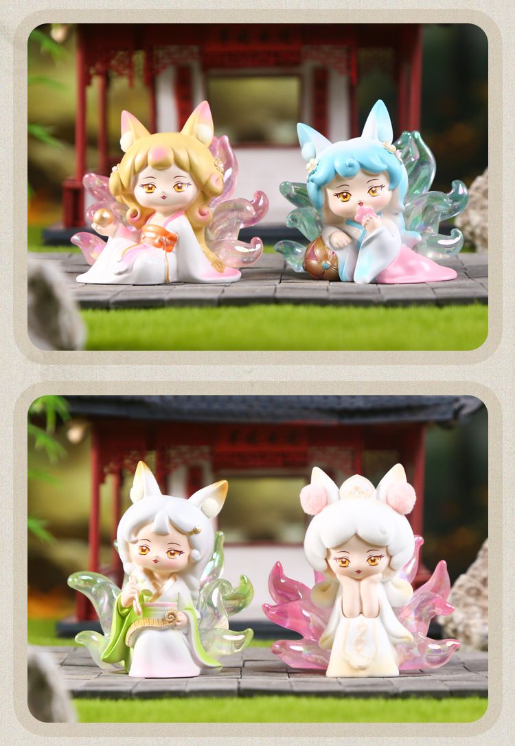 The new Nine-Tailed Fox blind box features creative design, Nine-Tailed Gathering figurines, desktop ornaments, cartoon resin ornaments and blind boxes pic 10