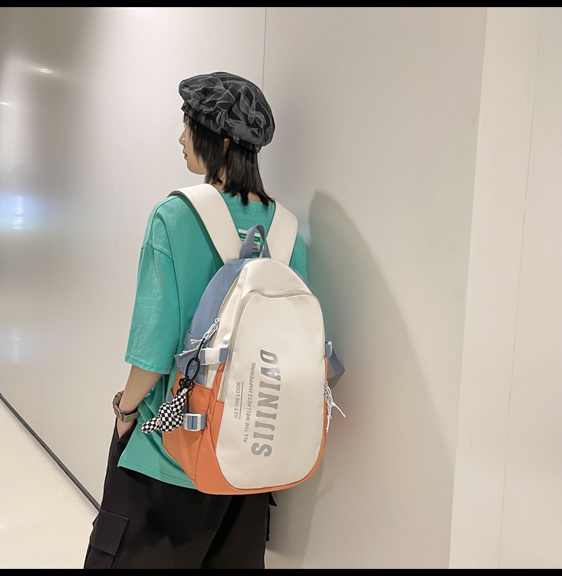 韩版新款书包女高中生日系简约初中生双肩包男初中大学生电脑背包详情27