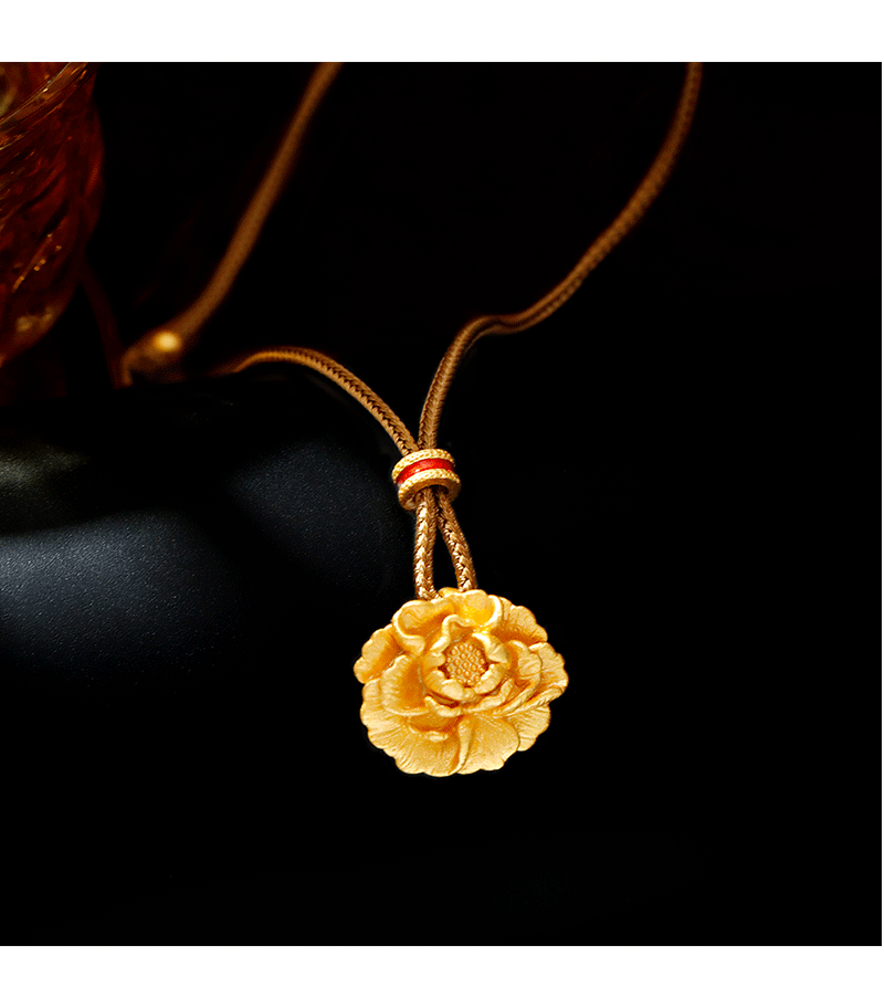 Hyacinth golden shop вместе с новым китайским кулоном пиона, модным кулоном с глубоким вкусом, осенним и зимним аксессуаром pic 6