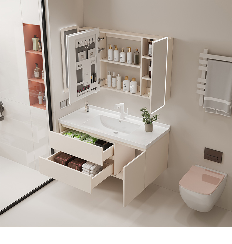 浴室柜陶瓷一体盆卫生间抽屉浴室柜洗手盆洗脸洗漱台盆组合蜂窝铝详情21