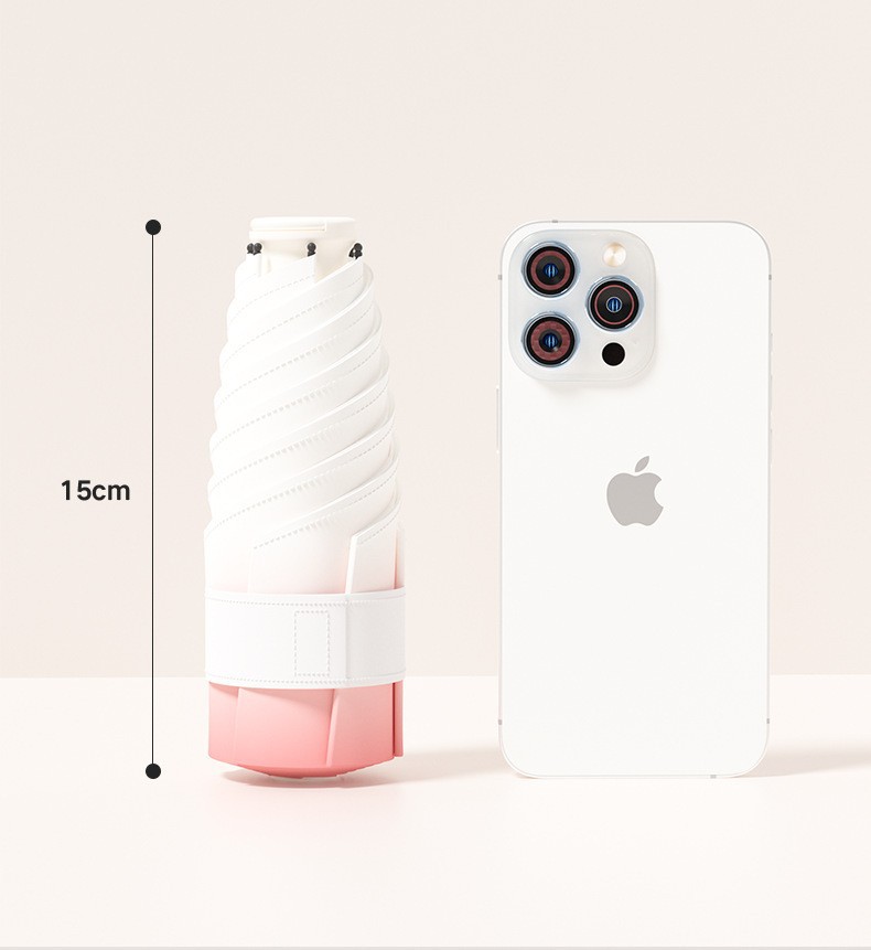 六折迷你黑胶渐变防晒伞手环批发小巧便携晴雨伞广告伞折叠遮阳伞详情30