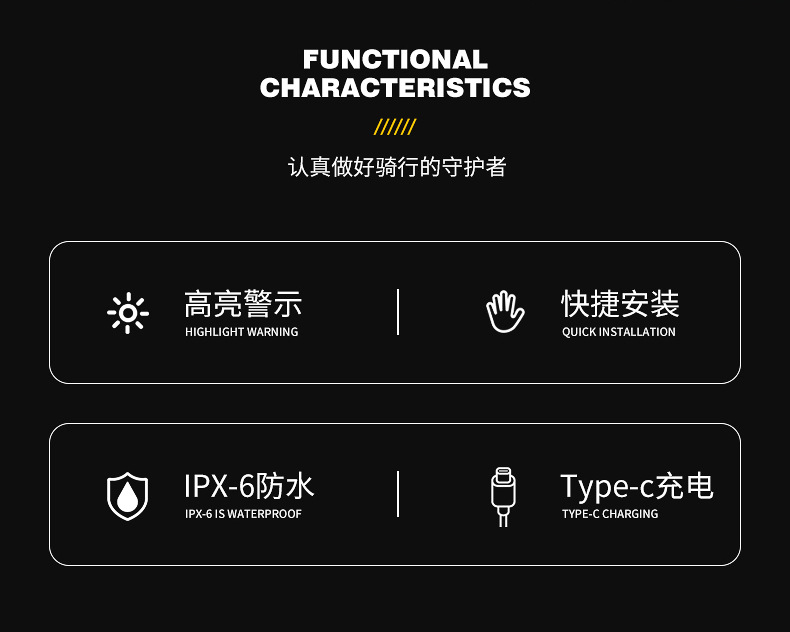 New bicycle double-heart taillights, mountain bike riding equipment, bicycle lights, road bike warning, creative taillights pic 4