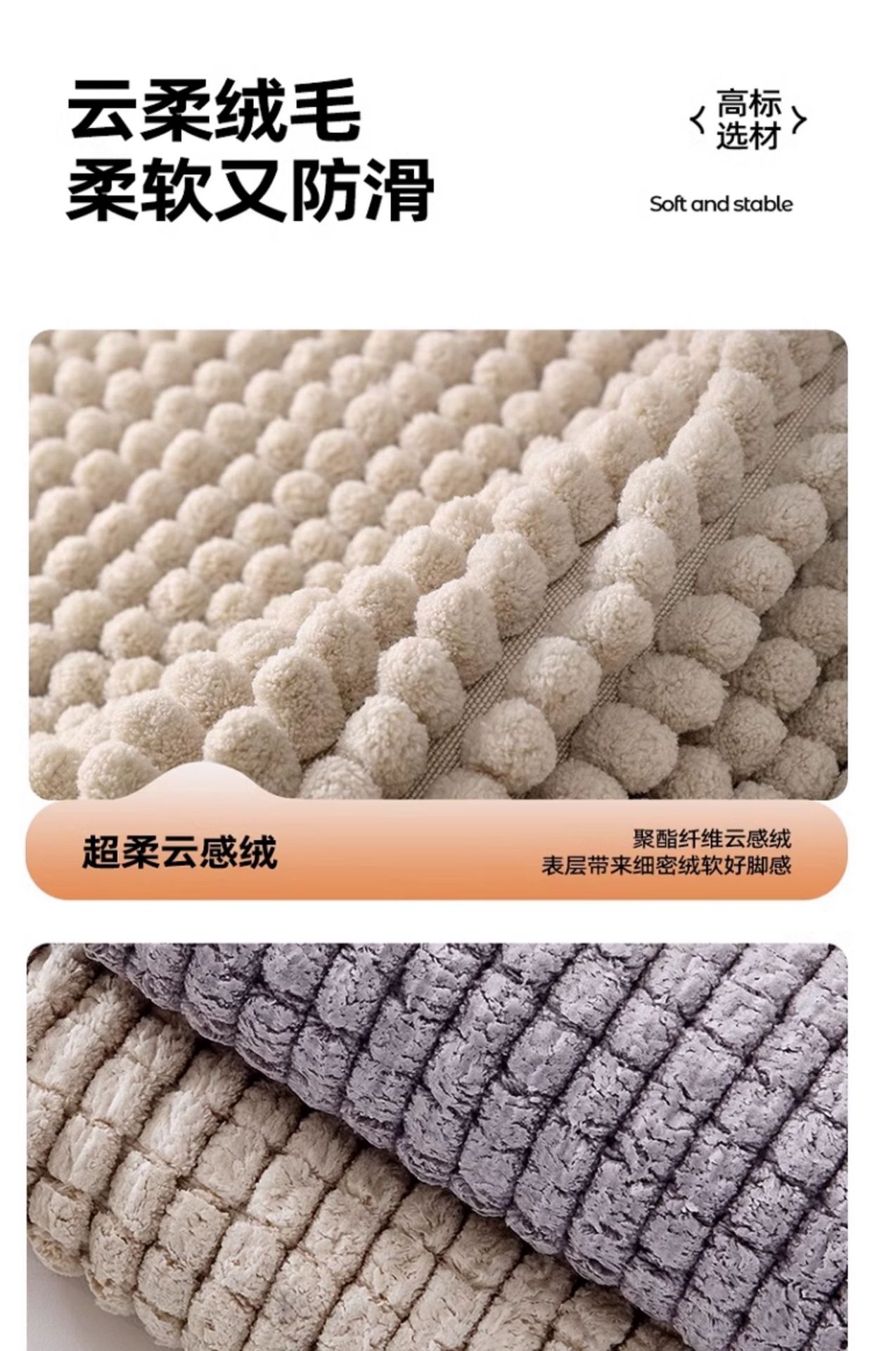 Temi short-haired Chenille floor MATS, bathroom floor MATS, dirt-resistant door MATS, fixed soft, absorbent and anti-slip carpets pic 2