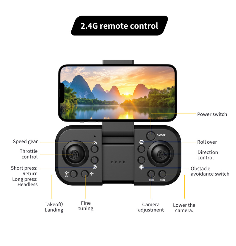 跨境新品迷你无人机航拍四轴飞行器遥控飞机光流高清无刷避障玩具详情18