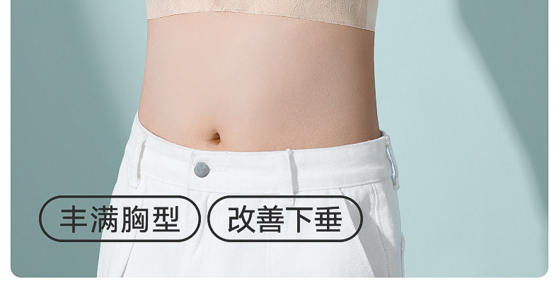 妈妈内衣女前扣文胸无钢圈背心式胸罩中老年人妇女无痕大码夏薄款详情5