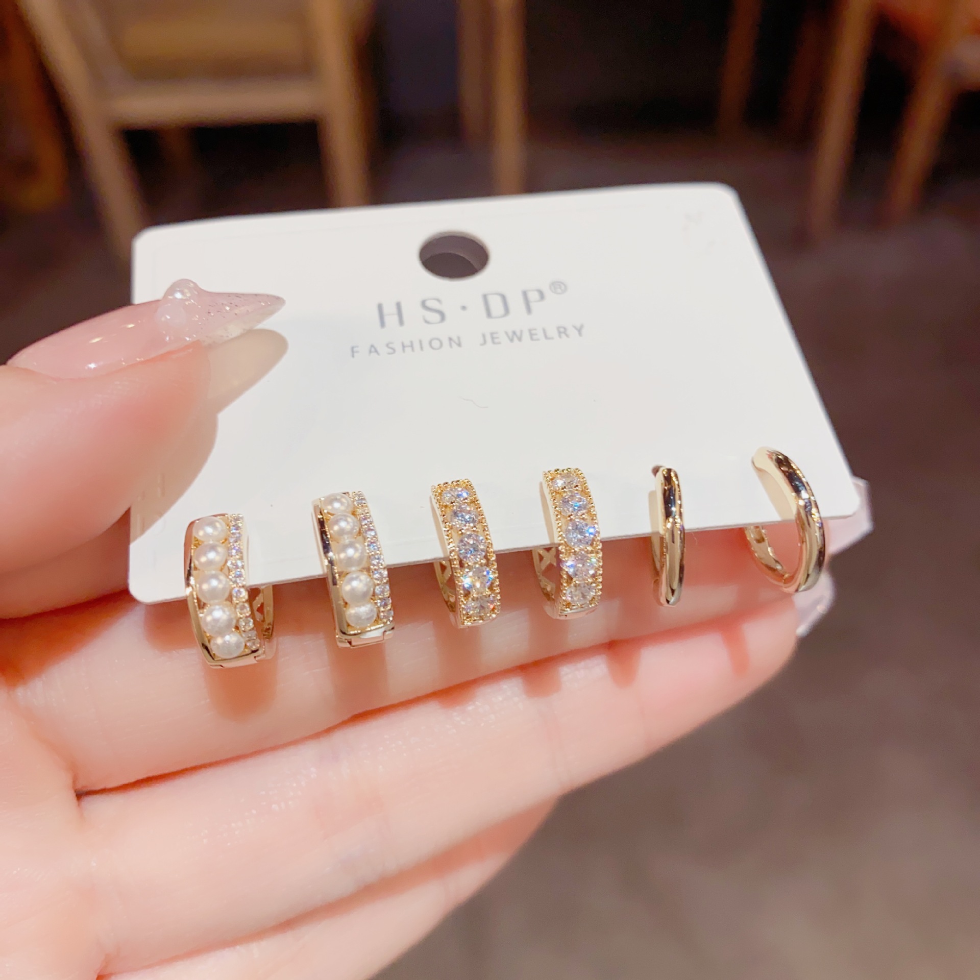 韩式ins森系时尚圈圈耳扣组合套装耳环百搭气质个性潮流网红耳饰详情5