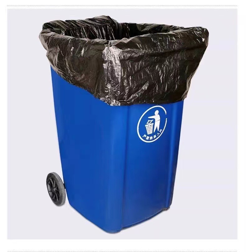 大号垃圾袋子加厚黑色平口酒店餐饮物业环卫塑料袋一次性商用批发详情9