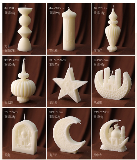 中东风格建筑造型蜡烛现货批发星月城堡节日装饰香薰蜡烛candle详情3