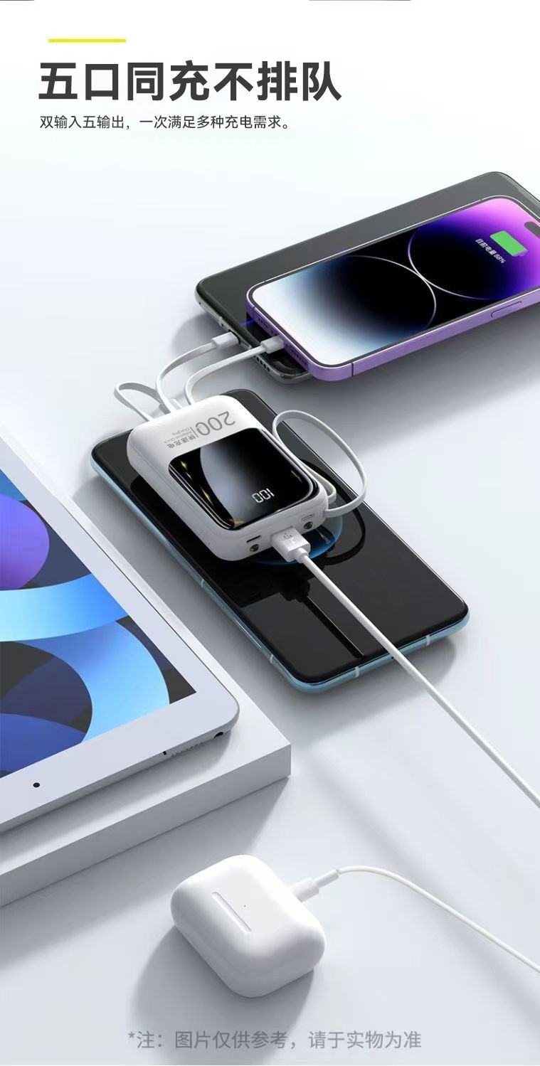 3c certified power bank, 120W fast charging, 20000 mah mobile power bank, LOGO gift customization, super large capacity pic 9