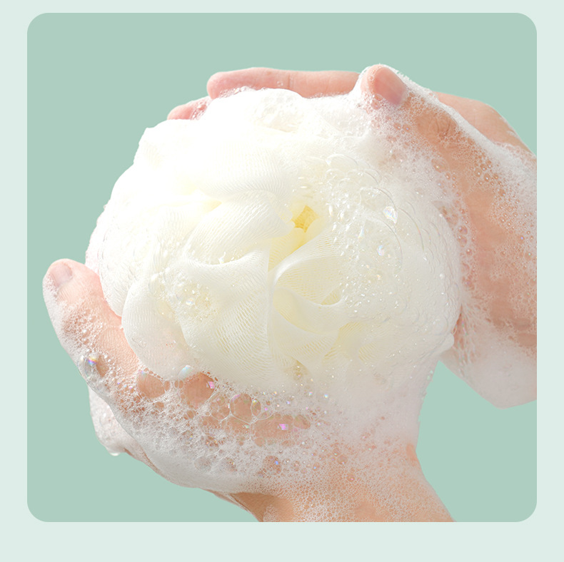 Children's bath balls, double-sided bath flowers, not scatte详情16