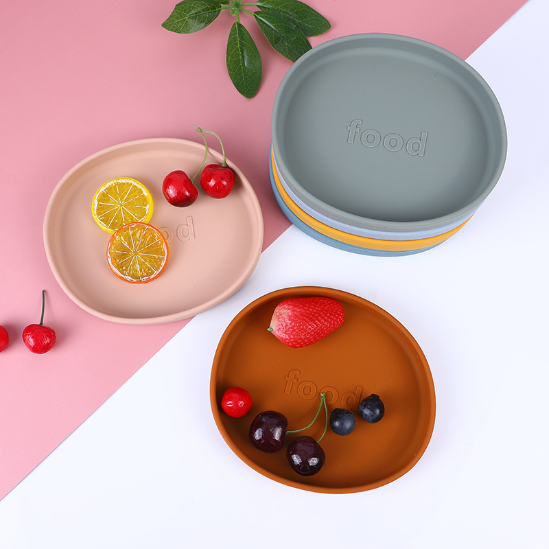 食品级硅胶儿童喂养餐具 宝宝吃饭训练辅食盘子 宝宝硅胶餐盘辅食碗 安全无毒易清洗 婴儿学吃饭必备工具详情16